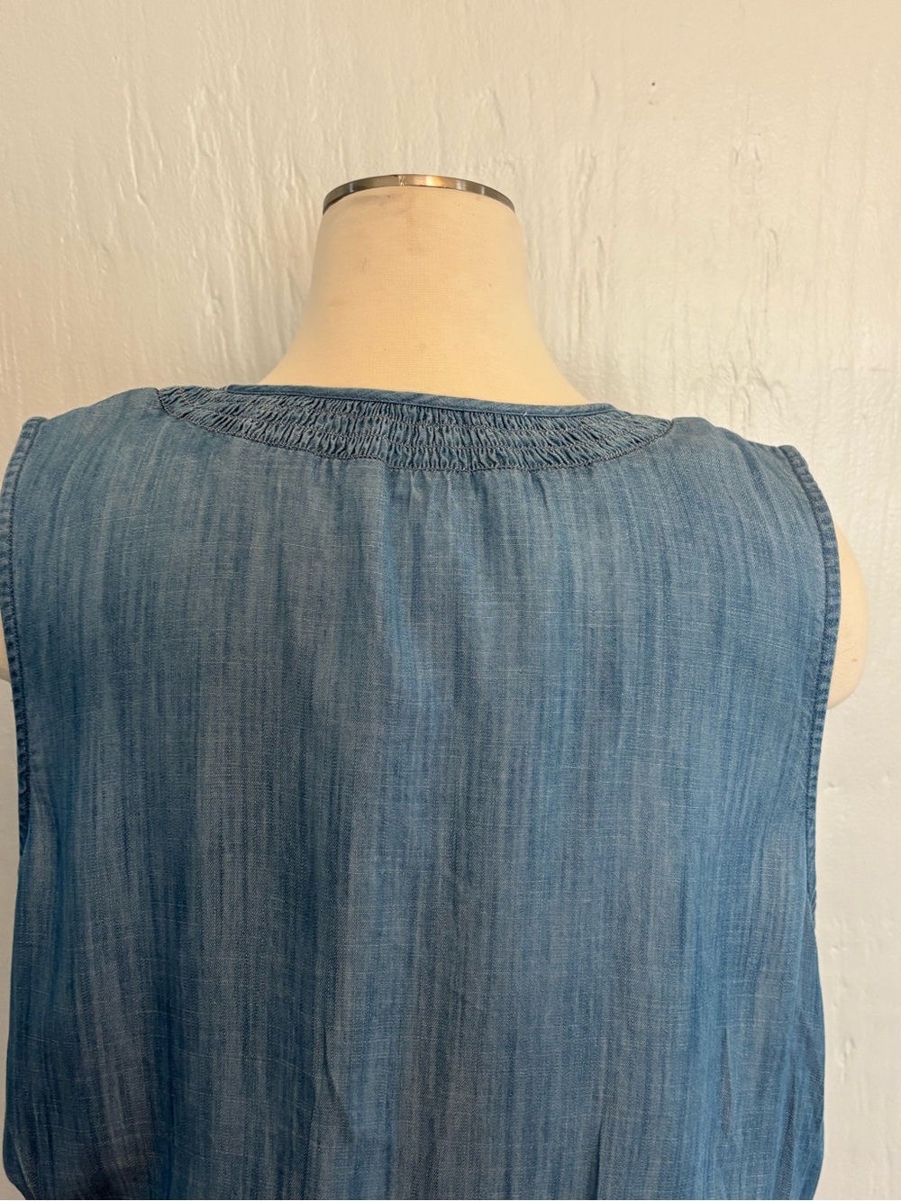 Lands' End Soft Indigo Sleeveless Jumpsuit - Picture 4 of 14